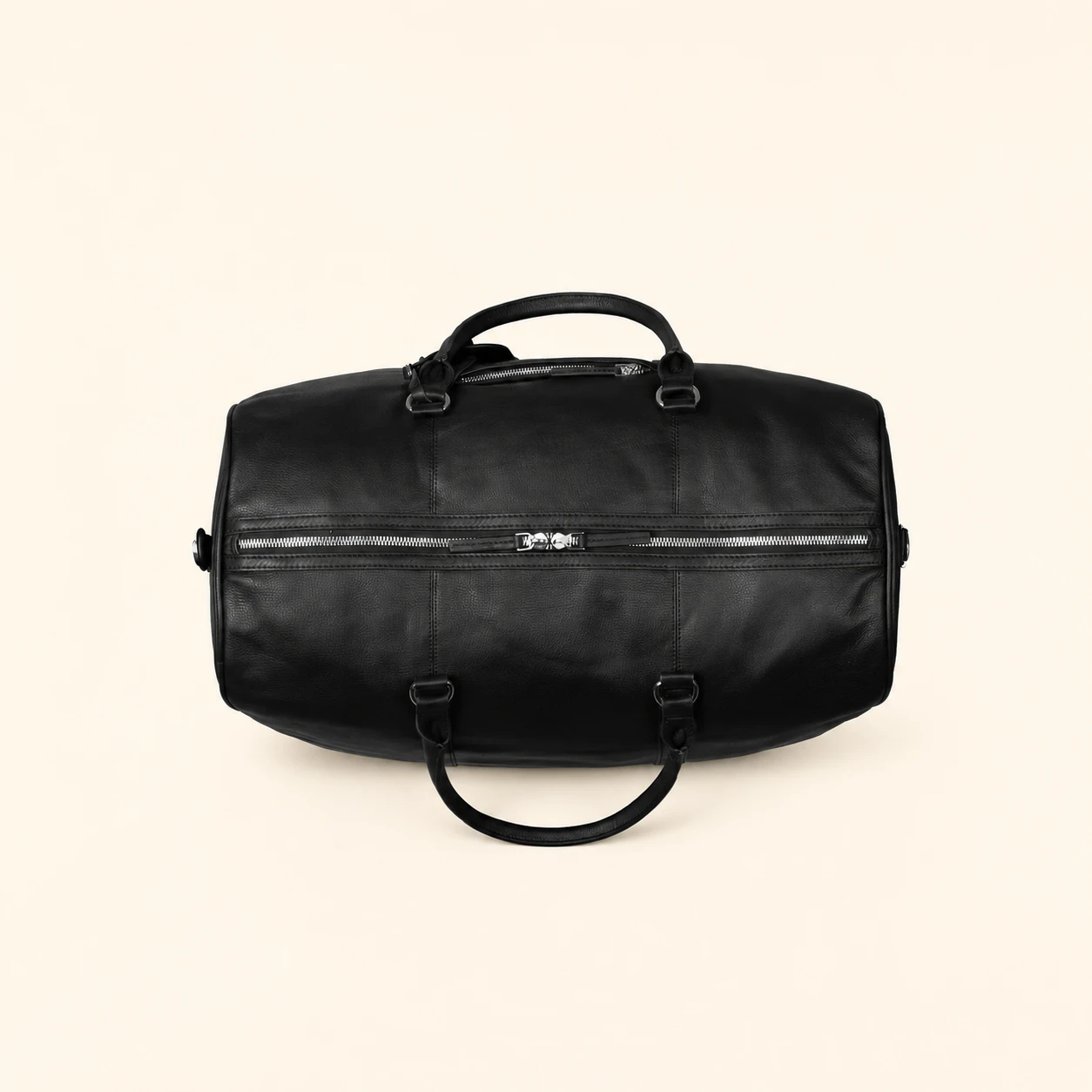 Darrio Schwarze Leder Reisetasche – Bild 5