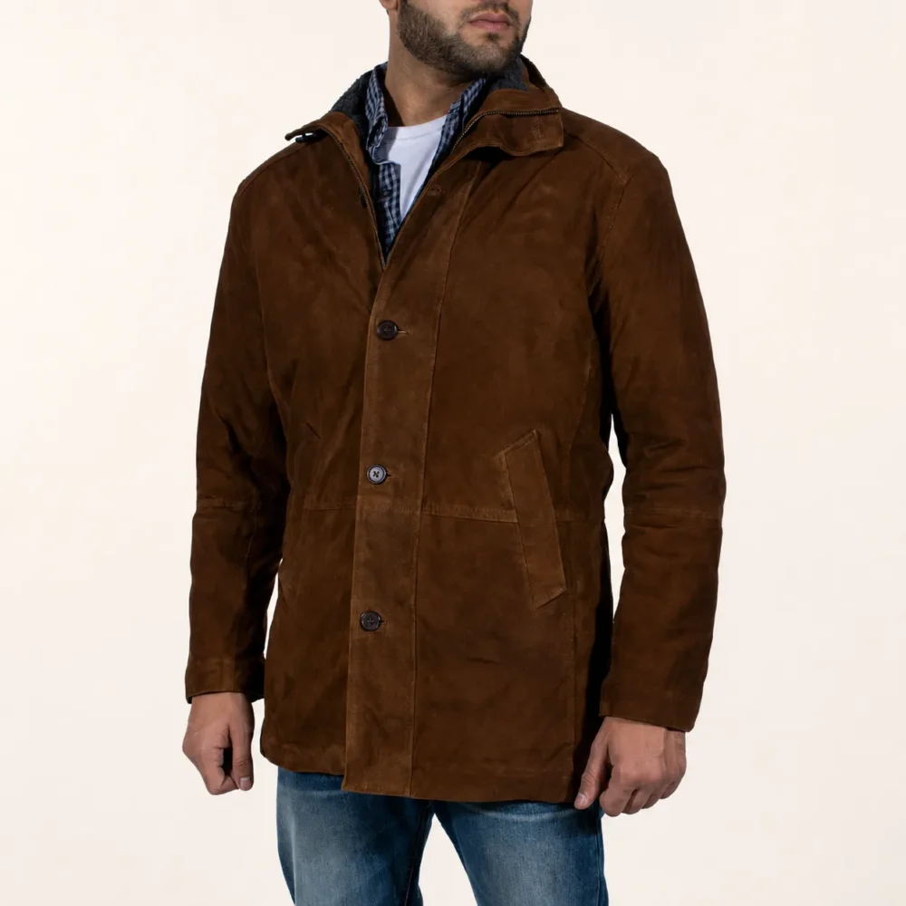 Sheriff Braune Wildlederjacke für Herren