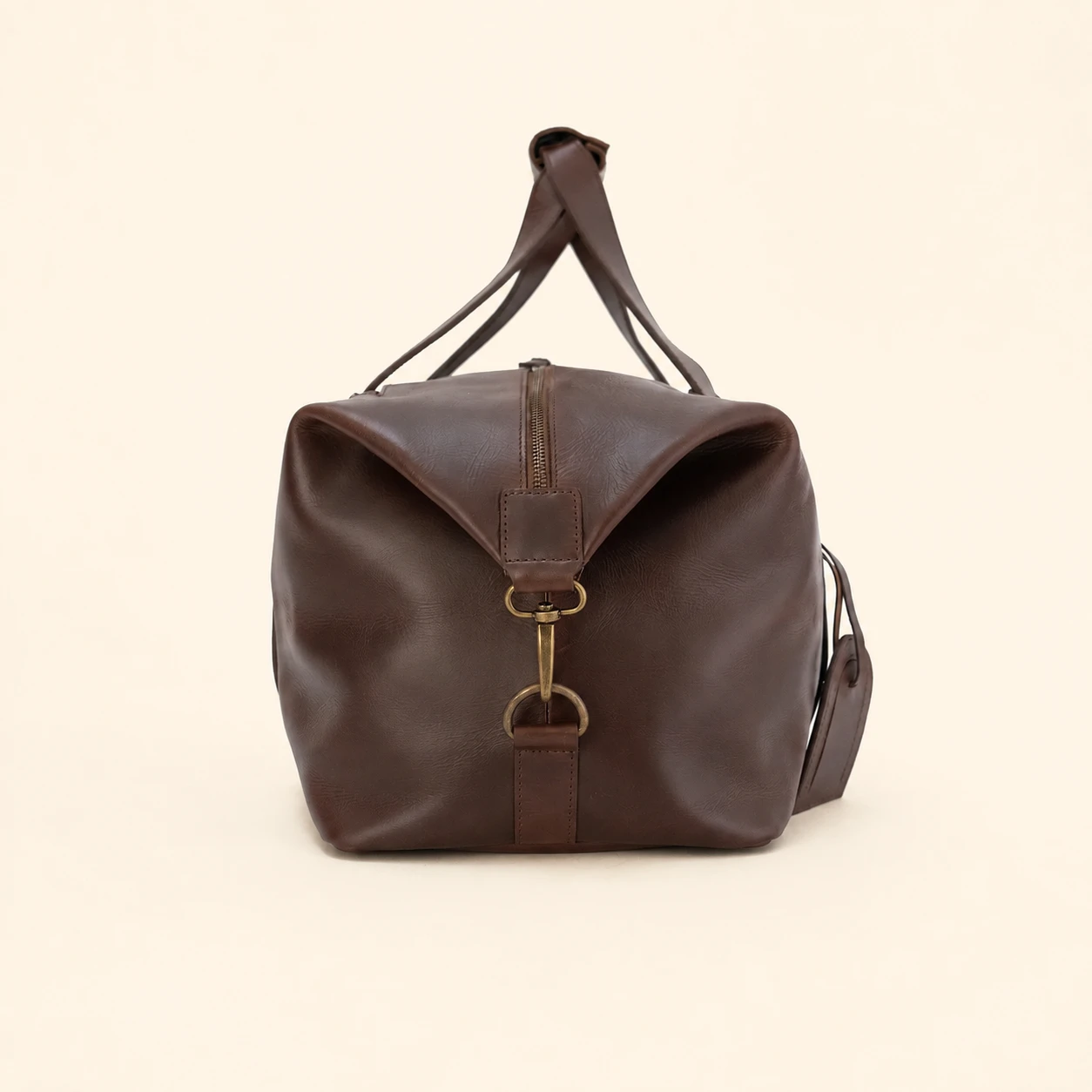 Rovik Braune Vintage Leder Reisetasche – Bild 4