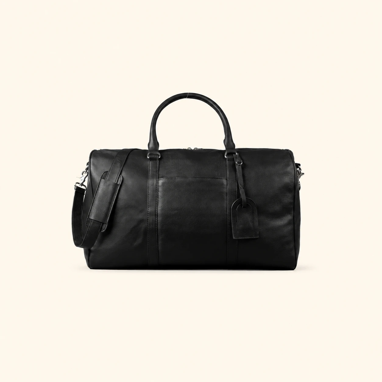 Darrio Schwarze Leder Reisetasche