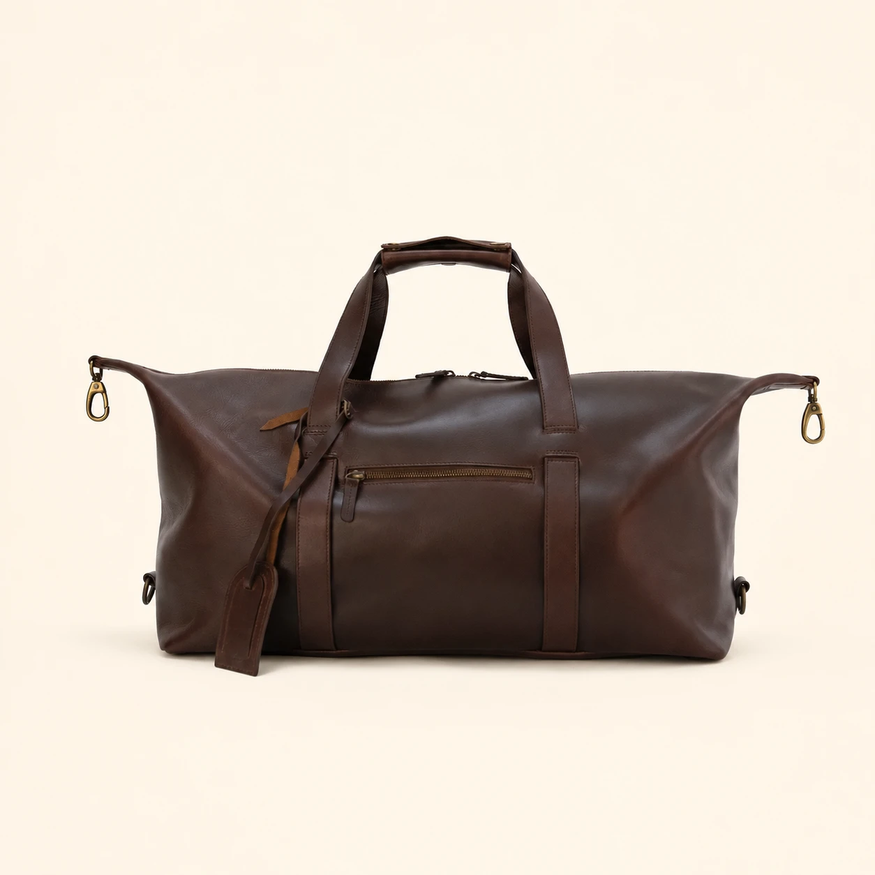 Rovik Braune Vintage Leder Reisetasche