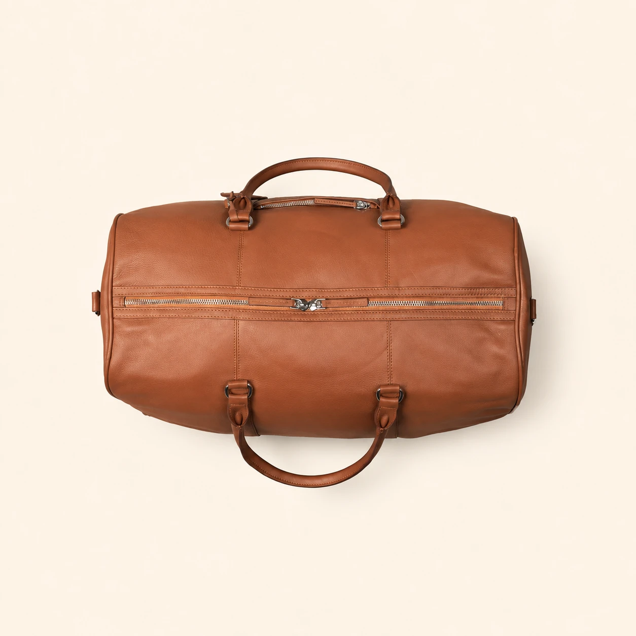 Darrio Braune Leder Reisetasche – Bild 3