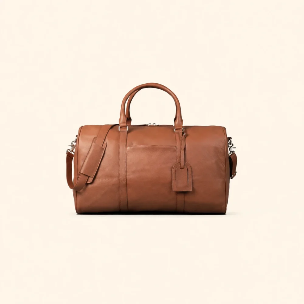 Darrio Braune Leder Reisetasche