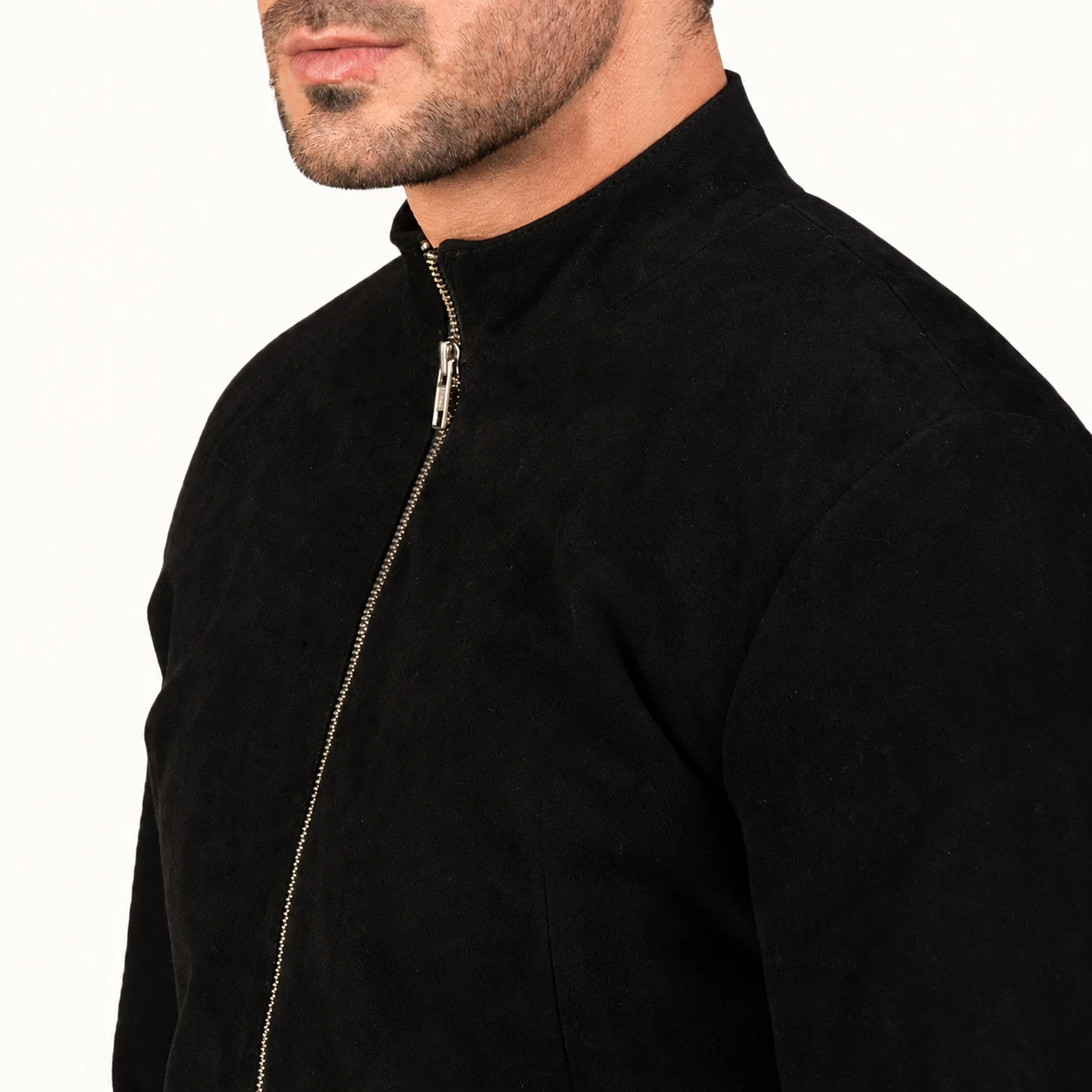 Jorin Schwarze Wildleder Bikerjacke Herren – Bild 3